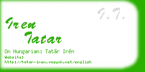 iren tatar business card
